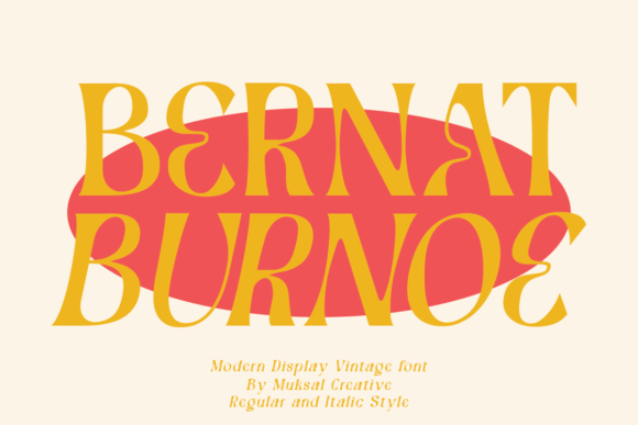 Bernat Burnoe Display Font for Handmade Branding & Printables