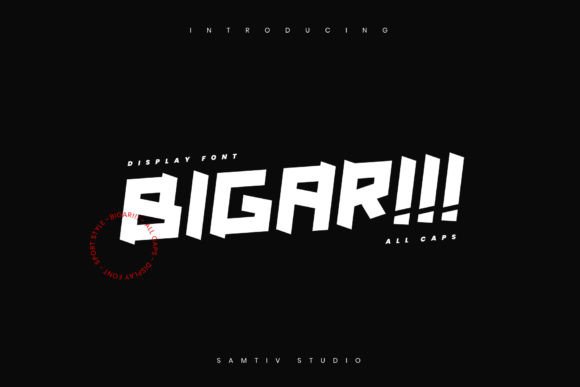 Bigar: A Bold, Sporty Display Font for Modern Design