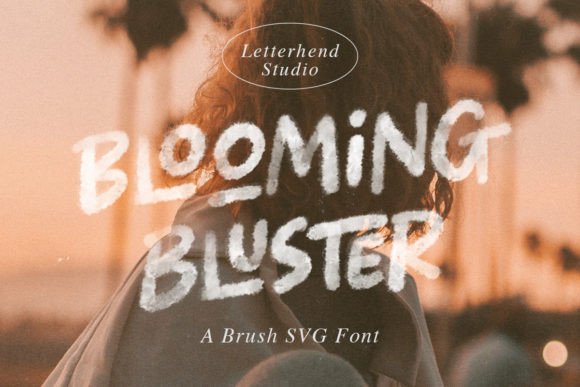 Blooming Bluster: A Textured Sans Serif Display Typeface for Bold Campaigns