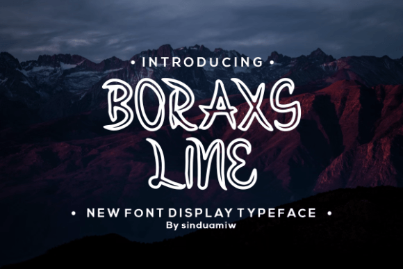 Boraxs Line Display Font for Handmade Branding
