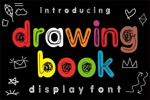 Drawing Book Font: A Friendly Lowercase Handwritten Display Typeface