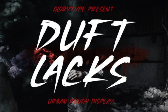 Duft Lacks: Urban Rough Display Font for Bold Campaign Visuals