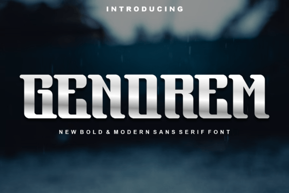 Genorem: A Modern Display Font for Small Business Branding