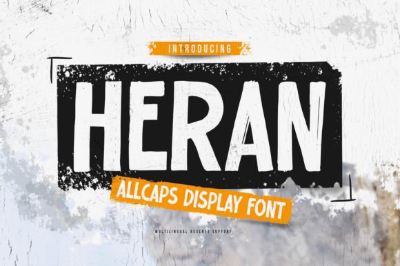 Heran: A Textured All-Caps Display Font for Editorial Impact