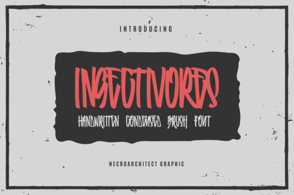 Insectivores: A Condensed Brush Display Font That Grabs Attention