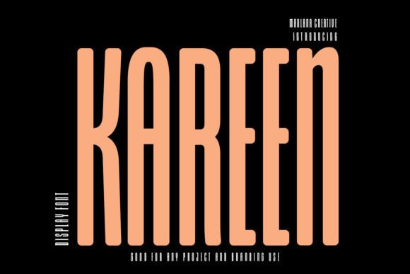 Kareen: A Soft Rounded Compressed Display Font for Editorial Design
