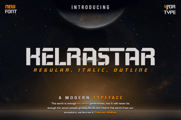 Kelrastar: A Modern Sans Serif Display Font for Bold Brand Identity