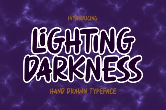 Lighting Darkness Font for Bold, Hand-Drawn Branding