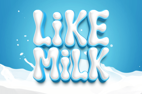 Like Milk Display Font for Playful Digital Branding