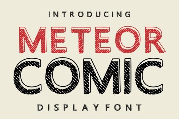 Meteor Comic: A Vintage Display Font for Bold Branding