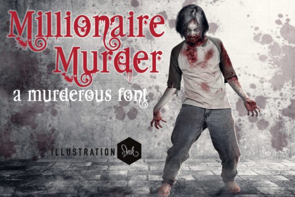 Millionaire Murder: A Formal Serif Display Font for Horror Editorial Design