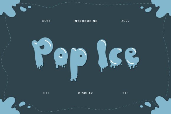 Pop Ice Font for Winter Branding and Crafty Design Projects