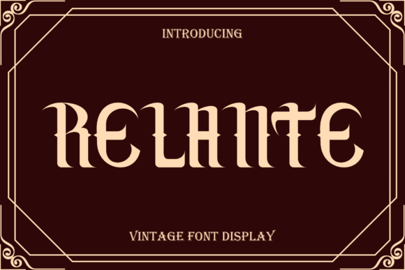 Relante: A Vintage-Style Display Font for Creative Digital Brands