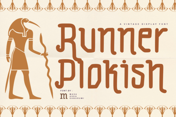 Runner Plokish: A Gorgeous Handwritten Display Font for Makers